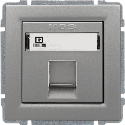 KOS 66 ; Gniazdo komputerowe poj. (wkład MOLEX),  bez ramki,  ALUMINIUM (664065)