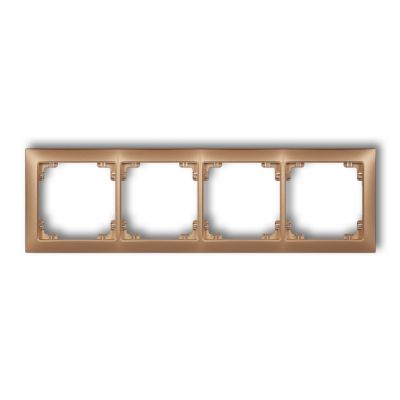KARLIK DECO Ramka poczwórna z tworzywa DECO Soft złoty metalik 8DRSO-4 (8DRSO-4)