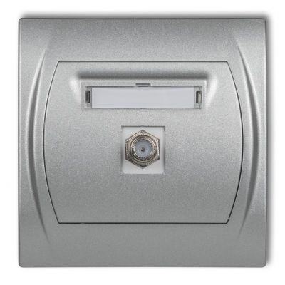 KARLIK LOGO Gniazdo antenowe pojedyncze typu F (SAT) srebrny metalik 7LGF-1 (7LGF-1)