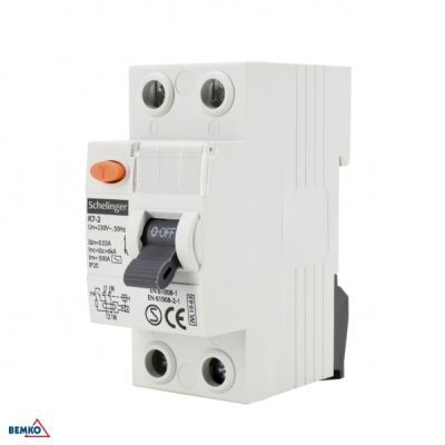 Wyłącznik różnicowoprądowy Typ AC 1P+N 63A 30mA A03-K7-2-63-030 SCHELINGER BEMKO (A03-K7-2-63-030)