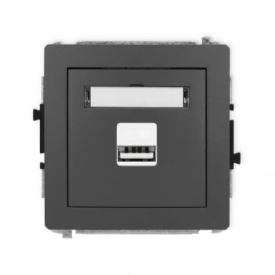 KARLIK DECO Ładowarka USB pojedyncza USB A, 10W max., 5V, 2A grafitowy mat 28DCUSB-3 (28DCUSB-3)