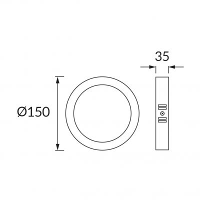 Oprawa sufitowa LED EDOR czarna LED C 9W ciepła/zimna/neutralna biel (04758)