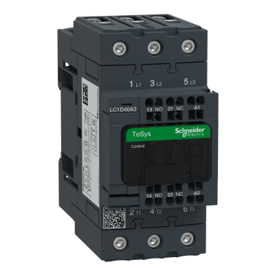 Stycznik mocy I= 40A AC-3, styki pom. 1NC+1NO, nap. cewki 230 V AC LC1D40A3P7 SCHNEIDER (LC1D40A3P7)