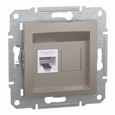 Asfora gniazdo komputerowe RJ45 kat.6 UTP bez ramki brąz EPH4700169 SCHNEIDER (EPH4700169)