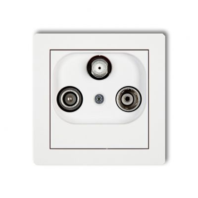 KARLIK DECO Gniazdo antenowe RTV-SAT końcowe 1,5dB biały DGS (DGS)