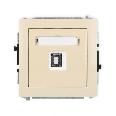 KARLIK DECO Gniazdo pojedyncze USB A-B 2.0 beżowy 1DGUSB-3 (1DGUSB-3)