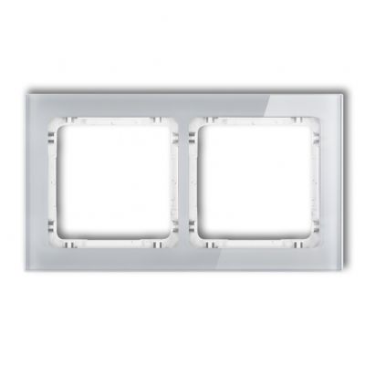 KARLIK DECO Ramka podwójna - efekt szkła (ramka: szara; spód: biały) 15-0-DRS-2 (15-0-DRS-2)