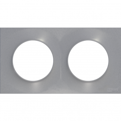 Odace Styl Ramka podwójna w kolorze aluminiowym S52P704E SCHNEIDER (S52P704E)