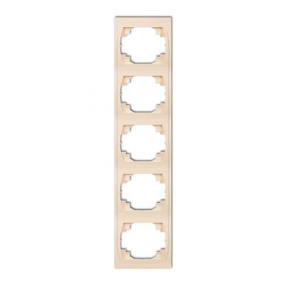 KARLIK LOGO Ramka pionowa pięciokrotna beżowa 1LRV-5 (1LRV-5)