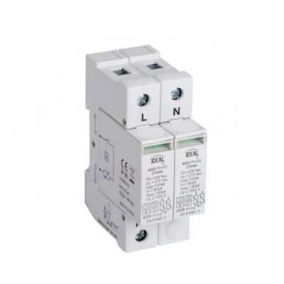 Ogranicznik przepięć B+C Typ 1+2 1P+N 30kA 1,5kV KSD-T1T2 275/120 1P+N 23922 KANLUX (23922)
