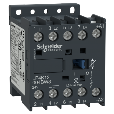 Stycznik pomocniczy 20A 4Z 0R 24V DC LP4K12004BW3 SCHNEIDER (LP4K12004BW3)