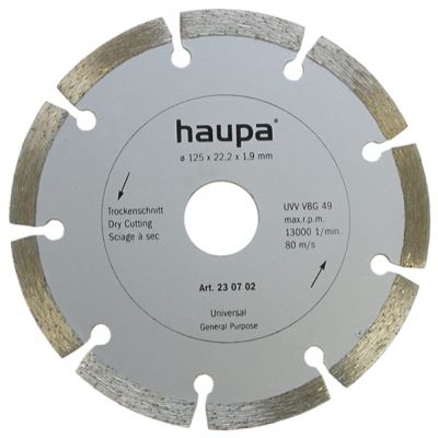 Tarcza rozcinająca diamentowa sucha 115x22,2 spaw. 230689 HAUPA (230689)