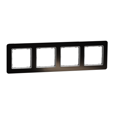 Sedna Design & Elements Ramka poczwórna szkło czarne efekt szkła SDD361804 SCHNEIDER (SDD361804)