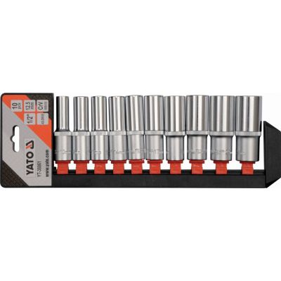 Zestaw nasadek długich 1/2'' 10CZ. YT-38861 YATO  (YT-38861)