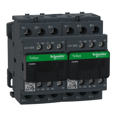 Stycznik nawrotny I=25A AC-3 napięcie cewki 24 V AC LC2D25B7 SCHNEIDER (LC2D25B7)