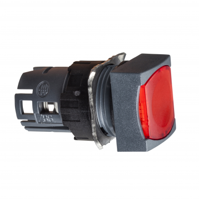 Harmony XB6 Przycisk płaski czerwony z samopowrotem LED plastikowy kwadratowy ZB6CW4 SCHNEIDER (ZB6CW4)