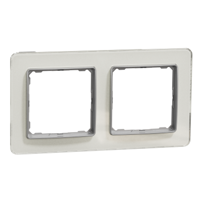 Sedna Design & Elements Ramka podwójna szkło białe efekt szkła SDD360802 SCHNEIDER (SDD360802)