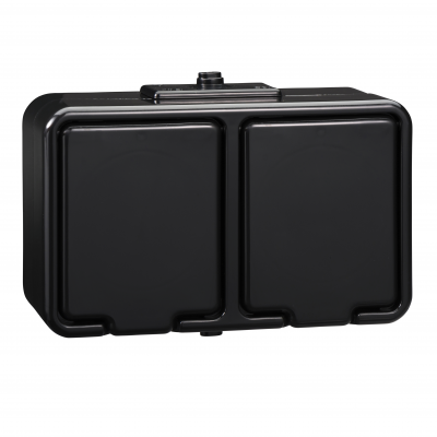 Cedar gniazdo natynkowe podwójne IP44 czarny NT230H05 SCHNEIDER (NT230H05)
