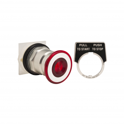 Harmony 9001K Przycisk grzybek fi40 czerwony 3 położeniowy metalowy z samopowrotem 1NC 9001KR8R SCHNEIDER (9001KR8R)