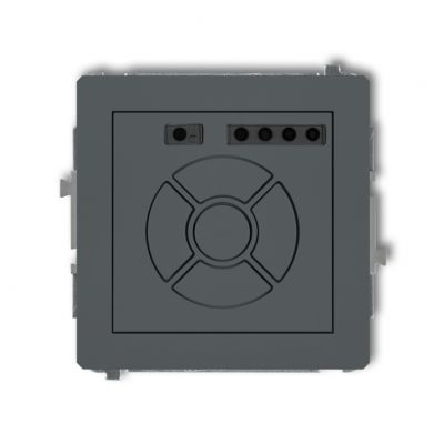 KARLIK DECO Elektroniczny sterownik rolety (przycisk centralny/dodatkowy) grafitowy mat 28DSR-6 (28DSR-6)