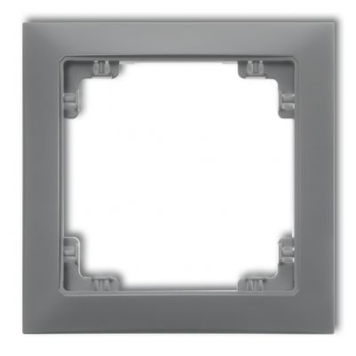 KARLIK DECO Ramka pojedyncza z tworzywa DECO Soft szary mat 27DRSO-1 (27DRSO-1)