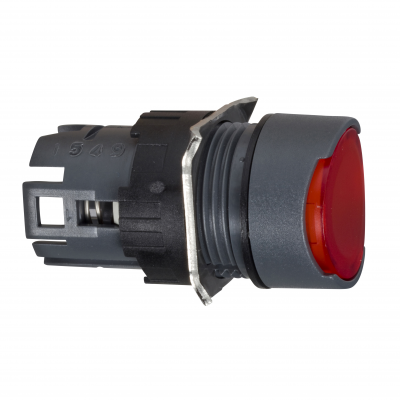 Harmony XB6 Przycisk płaski czerwony z samopowrotem LED plastikowy okrągły ZB6AW4 SCHNEIDER (ZB6AW4)
