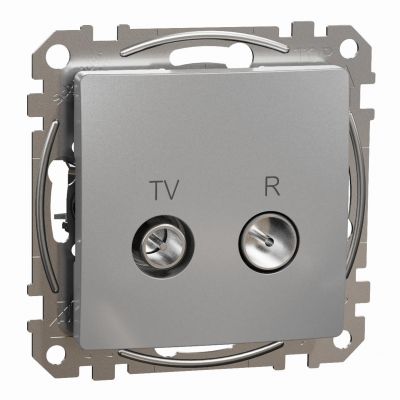 Sedna Design & Elements Gniazdo antenowe RTV końcowe 4dB srebrne aluminium SDD113471R SCHNEIDER (SDD113471R)