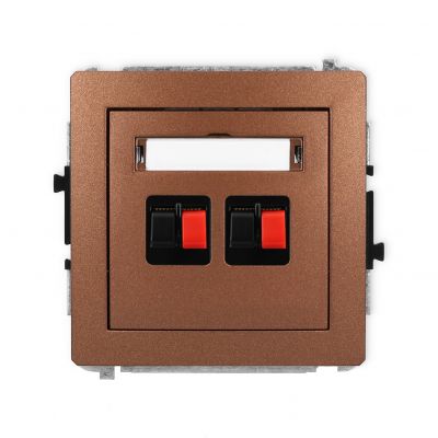 KARLIK DECO Gniazdo podwójne głośnikowe podwójnego brązowy metalik 9DGG-2 (9DGG-2)