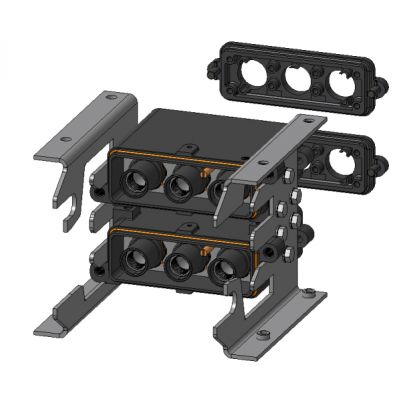 WEIDMULLER HDC HP550 KIT 6F150 Wysokiej klasy złącze przemysłowe, Typoszereg: HighPower, IP68, 550 A, Liczba biegunów: 6 1214730000 /1szt./ (1214730000)