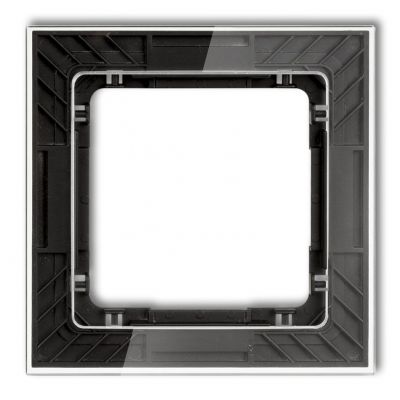 KARLIK DECO Ramka pojedyncza transparentna DECO Art - efekt szkła (ramka: transparentna; spód: czarny) 52-12-DRS-1 (52-12-DRS-1)