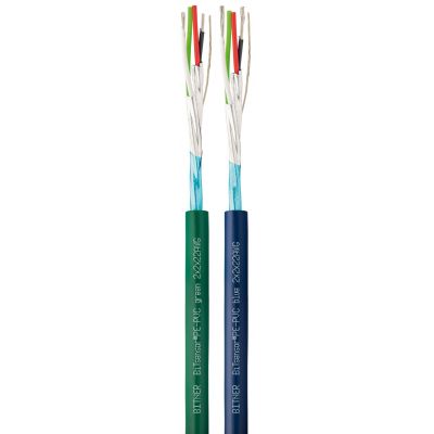BiTsensor PE-PVC Blue 2x2x22AWG Ekranowany, parowany kabel transmisyjny BITNER (LP0170)