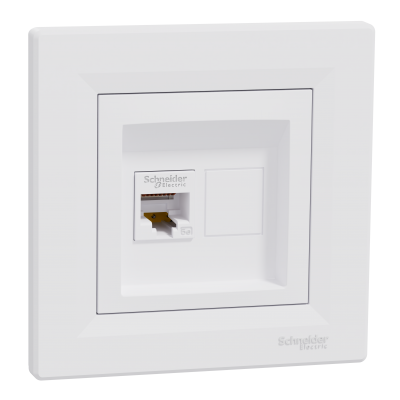 Asfora gniazdo komputerowe RJ45 kat.5e UTP biały EPH4300121 SCHNEIDER (EPH4300121)