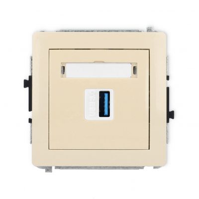 KARLIK DECO Gniazdo pojedyncze USB A-A 3.0 beżowy 1DGUSB-5 (1DGUSB-5)
