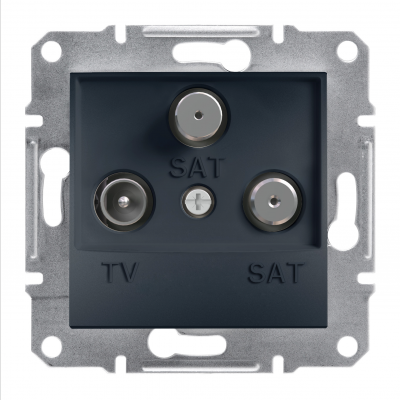 Asfora gniazdo antenowe TV-SAT-SAT końcowe 1dB bez ramki antracyt EPH3600171 SCHNEIDER (EPH3600171)