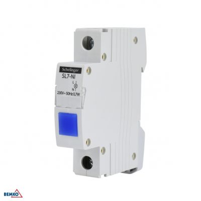 LAMPKA SYGNALIZACYJNA LED SL7 NIEBIESKA SCHELINGER BEMKO (S-A15-SL7-NI)