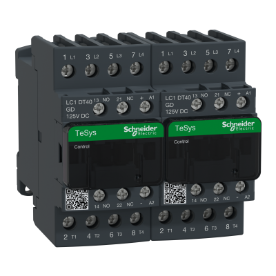 Układ nawrotny TeSys D AC1 40A 4P 1Z 1R cewka 125VDC zaciski skrzynkowe LC2DT40GD SCHNEIDER (LC2DT40GD)