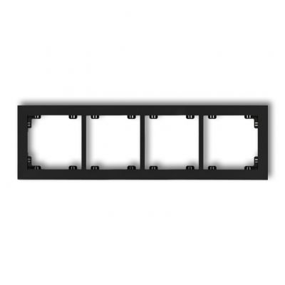 KARLIK DECO Ramka poczwórna z tworzywa czarny mat 12DR-4 (12DR-4)