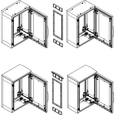 Thalassa Zestaw łączeniowy do PLA 500x320 mm 15 mm IP55 NSYMUPLA53G SCHNEIDER (NSYMUPLA53G)