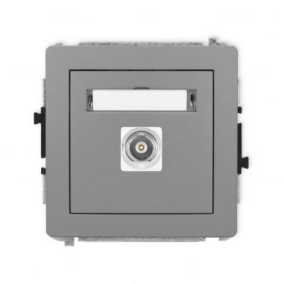 KARLIK DECO Gniazdo pojedyncze BNC szary mat 27DGBNC-1 (27DGBNC-1)