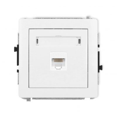 KARLIK DECO Gniazdo pojedyncze komputerowe 1xRJ45, kat. 5e, 8-stykowy biały mat 25DGK-1 (25DGK-1)