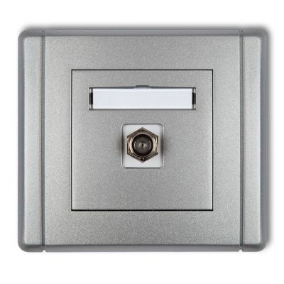 KARLIK FLEXI Gniazdo antenowe pojedyncze typu F (SAT) niklowane srebrny metalik 7FGF-1 (7FGF-1)