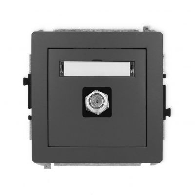 KARLIK DECO Gniazdo pojedyncze antenowe typu F (SAT) niklowany grafitowy mat 28DGF-1 (28DGF-1)