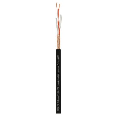 BiTsound LP0208 LowNoise Microphone Cable OFC czarny 2x0,23 Giętki, estradowy przewód mikrofonowy (LP0208.03)