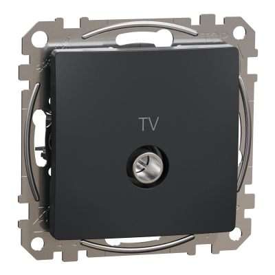 Sedna Design & Elements Gniazdo antenowe TV końcowe 4dB czarny antracyt SDD114471 SCHNEIDER (SDD114471)
