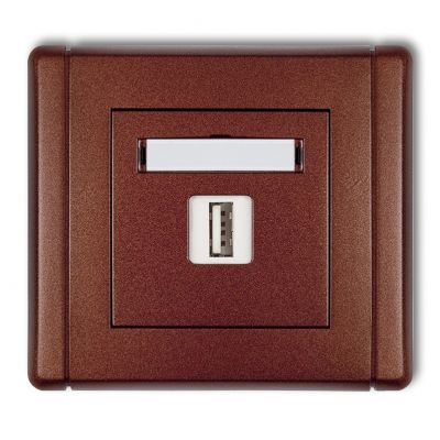 KARLIK FLEXI Gniazdo pojedyncze USB A-A 3.0 brązowy metalik 9FGUSB-5 (9FGUSB-5)