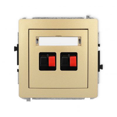 KARLIK DECO Gniazdo podwójne głośnikowe podwójnego złoty 29DGG-2 (29DGG-2)