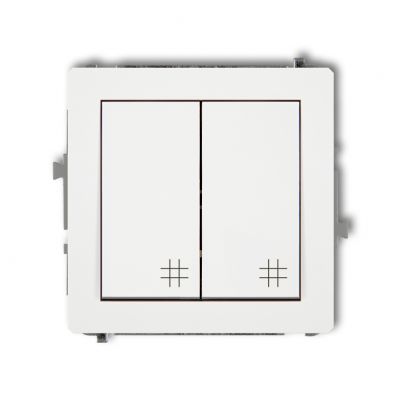 KARLIK DECO Łącznik podwójny krzyżowy biały mat 25DWP-66 (25DWP-66)