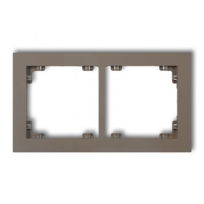 KARLIK DECO Ramka uniwerstalna podwójna z tworzywa DECO Pastel Matt czekoladowy 49DR-2 (49DR-2)