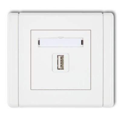 KARLIK FLEXI Gniazdo pojedyncze USB A-A 3.0 biały FGUSB-5 (FGUSB-5)