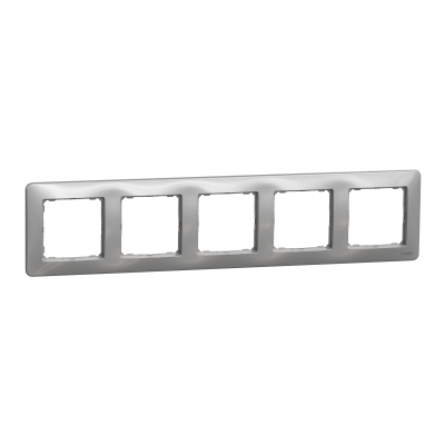 Sedna Design & Elements Ramka pięciokrotna srebrne aluminium SDD313805 SCHNEIDER (SDD313805)